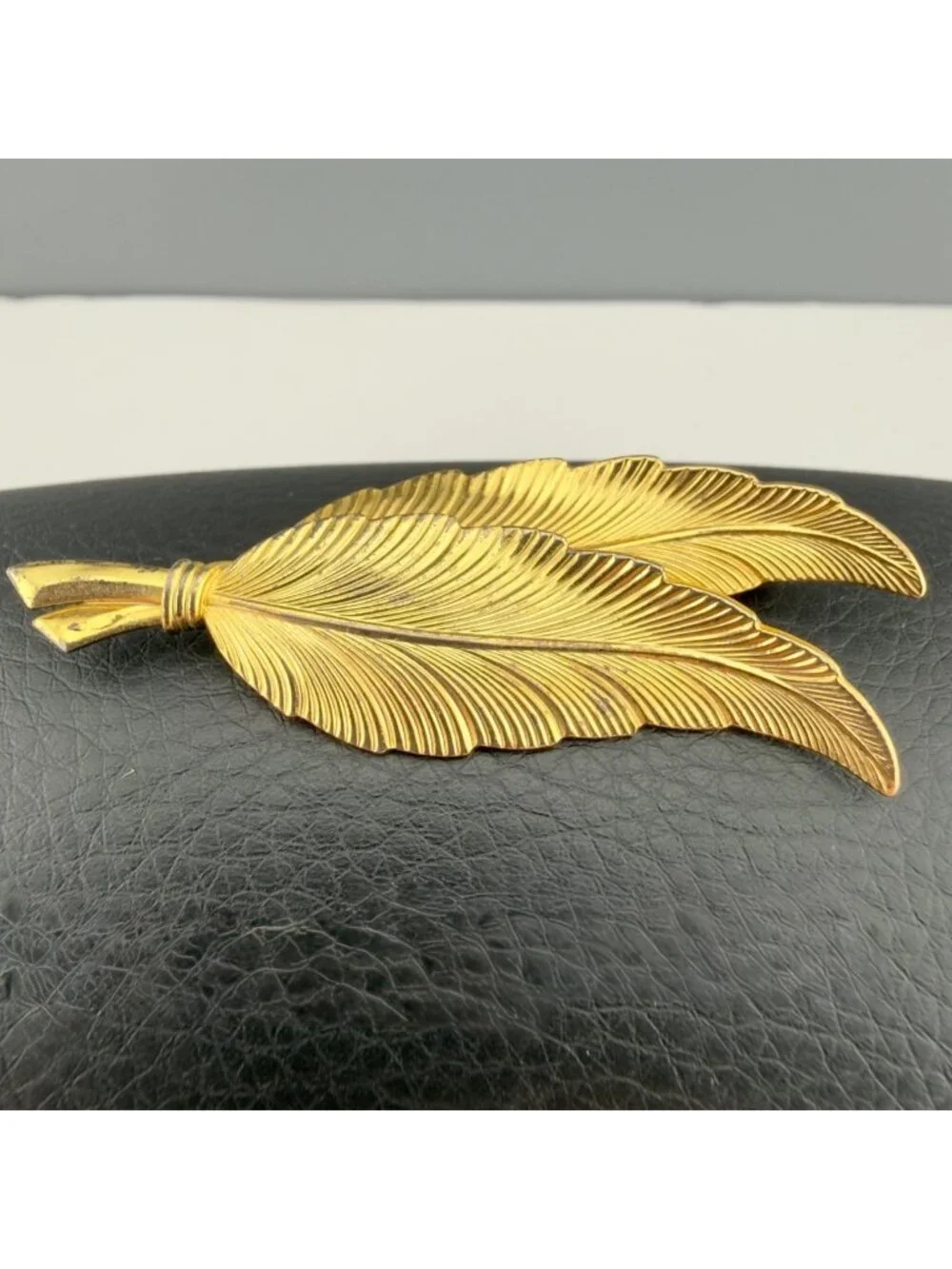 Vintage Sterling Silver by Jewel Art Double Feather Brooch 2.5